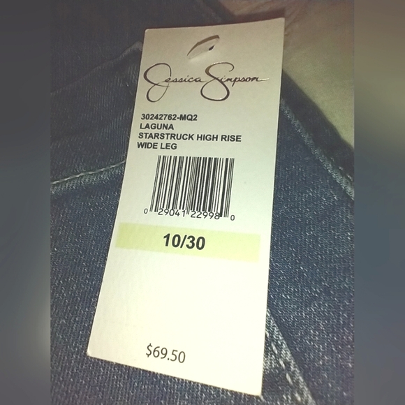 Jessica Simpson Starstruck High Rise Wide Leg Blue Jeans NWT - Picture 10 of 10